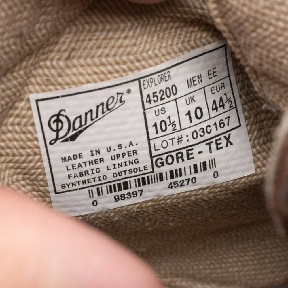 Danner 45200 Explorer Boots Gore-Tex Vibram Lug MADE IN USA 10.5 EE Wide